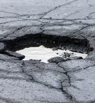 Tyre rims most likely to be damaged by potholes